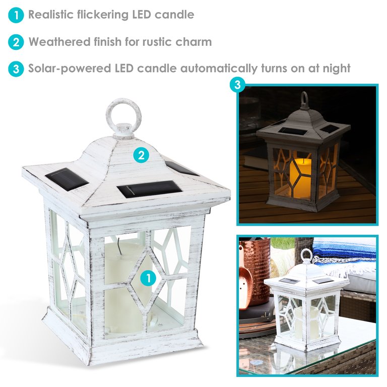 Lucien Outdoor Solar LED Candle Lantern