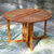 Malaysian Hardwood Gateleg Patio Table With Teak Oil Finish