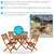 Meranti Wood 5-Piece Outdoor Folding Patio Dining Set