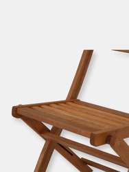 Meranti Wood 5-Piece Outdoor Folding Patio Dining Set