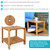 Meranti Wood Outdoor Side Table with Teak Oil Finish