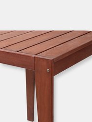 Meranti Wood with Mahogany Teak Oil Finish Outdoor Square Patio Table