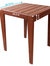 Meranti Wood with Mahogany Teak Oil Finish Outdoor Square Patio Table