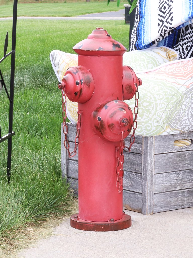 Metal Fire Hydrant Outdoor Statue