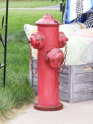 Metal Fire Hydrant Outdoor Statue
