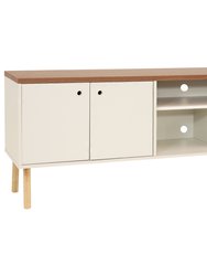 Mid-Centurn Modern TV Stand Console for 55" TV - Off-White