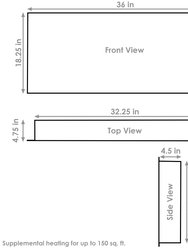 Modern Flame Mounted/Recessed Indoor Electric Fireplace