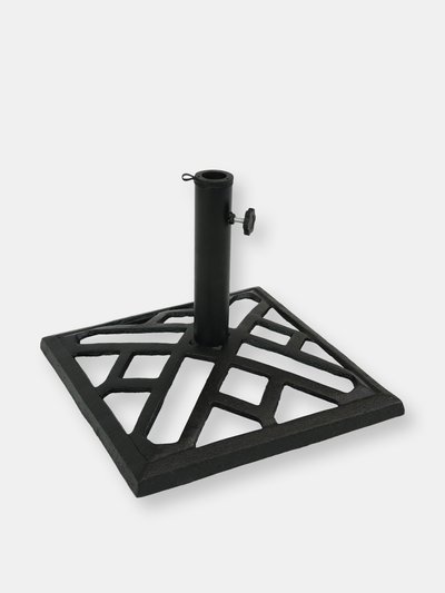 Sunnydaze Decor Modern Geometric Cast Iron Patio Umbrella Base/Stand product