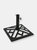 Modern Geometric Cast Iron Patio Umbrella Base/Stand - Black