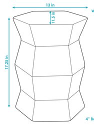 Moderno Geometric Ceramic Garden Stool