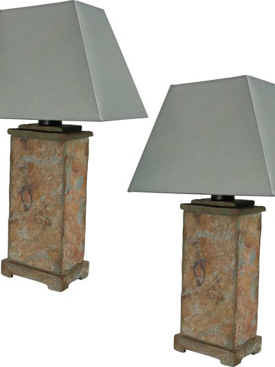 Sunnydaze Decor Natural Slate Table Lamp -Electric - 24" product