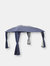 Navy 10x13 Foot Gazebo with Screens and Privacy Walls - Dark Blue
