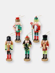 Nutcracker 5-Piece Christmas Hanging Ornament Set - Multi