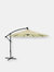 Offset Patio Umbrella With Solar Led Lights - Cream