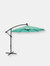 Offset Patio Umbrella With Solar Led Lights - Light Green