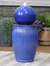 Orb on Pedestal Ceramic Outdoor Fountain with LED Light