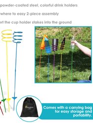 Outdoor Beverage Drink Holder Stake Party Stick Picnic