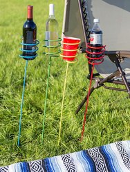Outdoor Beverage Drink Holder Stake Party Stick Picnic