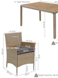 Outdoor Dining Patio Furniture Set with Cushions