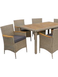 Outdoor Dining Patio Furniture Set with Cushions