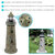 Outdoor Garden Solar LED Cobblestone Lighthouse Statue Decor - 35"