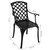 Outdoor Patio Chairs - Set of 2 - Cast Aluminum with Crossweave Design