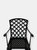 Outdoor Patio Chairs - Set of 2 - Cast Aluminum with Crossweave Design
