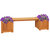 Outdoor Planter Box Bench with Teak Oil Finish - 68"