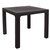 Outdoor Plastic Rattan Patio Dining Table - Brown - 31.5-Inch Square - Black