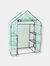 Outdoor Portable Deluxe Walk-In Greenhouse with 4 Shelves - Green