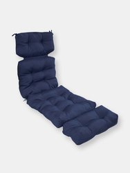 Outdoor Replacement Cushion for Backyard Patio Lounge Chair Tufted Olefin Blue - Blue