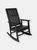 Outdoor Rustic Comfort HDPE Rocking Chair - Black