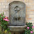 Outdoor Solar with Battery Wall Water Fountain 27" Garden Seaside Iron Finish - Grey