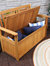 Outdoor Storage Bench with Teak Oil Finish - 51"