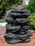 Outdoor Water Fountain 24" with LED Lights Garden Yard Rock Falls Waterfall