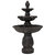 Outdoor Water Fountain 3 Tier 46" Patio Garden Yard Lawn Decor Classic Tulip - Dark Brown