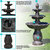 Outdoor Water Fountain 3 Tier 46" Patio Garden Yard Lawn Decor Classic Tulip