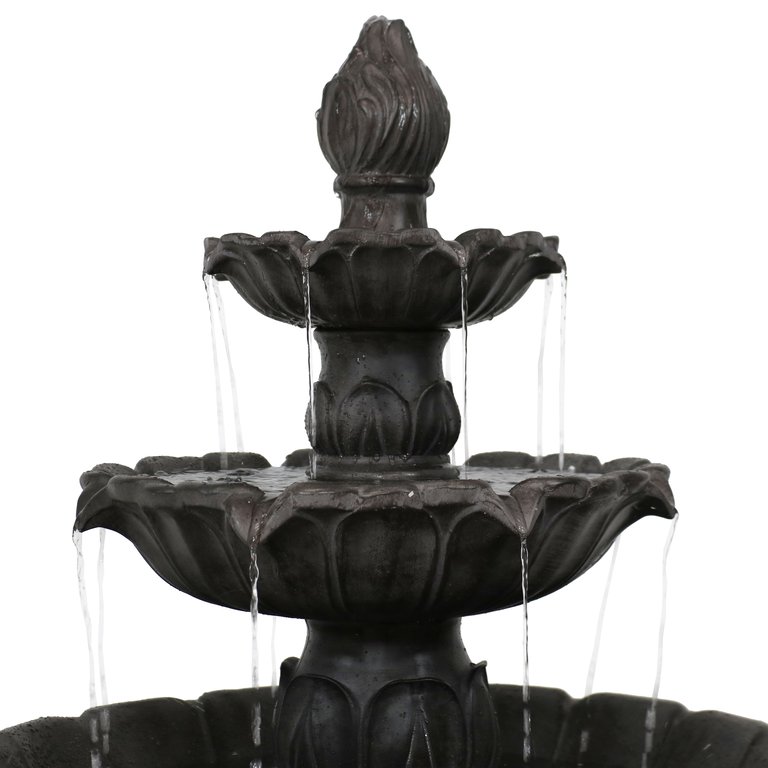 Outdoor Water Fountain 3 Tier 46" Patio Garden Yard Lawn Decor Classic Tulip