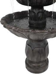 Outdoor Water Fountain 3 Tier 46" Patio Garden Yard Lawn Decor Classic Tulip