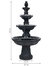 Outdoor Water Fountain 4 Tier 52" Black Pineapple Patio Garden Yard Décor