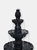 Outdoor Water Fountain 4 Tier 52" Black Pineapple Patio Garden Yard Décor