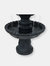 Outdoor Water Fountain 4 Tier 52" Black Pineapple Patio Garden Yard Décor