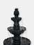 Outdoor Water Fountain 4 Tier 52" Black Pineapple Patio Garden Yard Décor