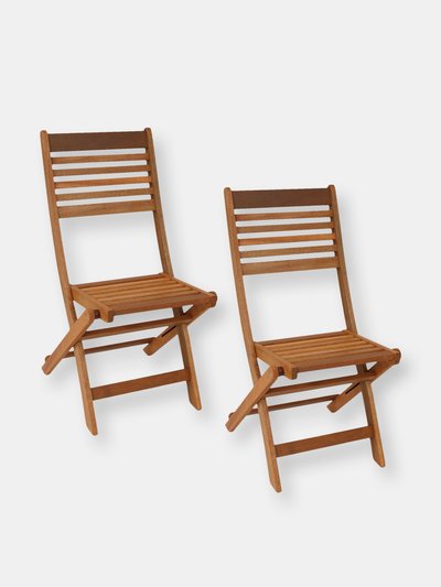 Sunnydaze Decor Patio Chair Folding Wooden Meranti Teak Oil Seat product