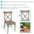Patio Chair Light Brown Stackable Outdoor Seat Armchair Backyard Porch