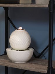 Patterned Sphere Indoor Tabletop Fountain