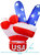 Peace, Love, and Freedom Patriotic Inflatable Decoration - 5-Foot