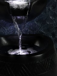 Peaceful Rain Outdoor Water Fountain With Leds