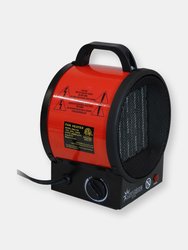 Portable Ceramic Electric Space Heater with Auto Shutoff - 1500W/750W - Red