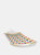 Quilted Hammock - Curved Spreader Bars - Vivid Multi-Color Quatrefoil - Cyan